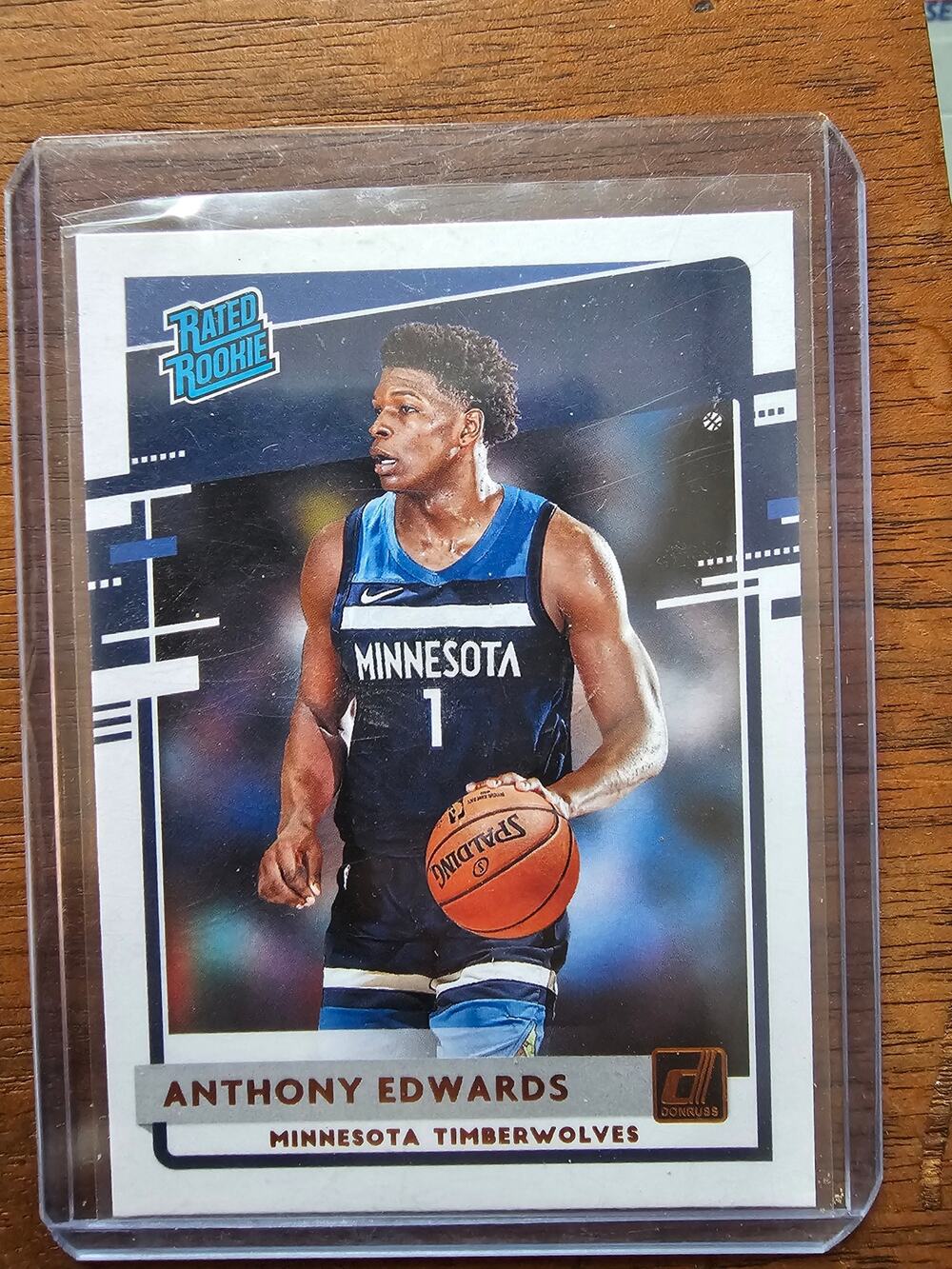 Anthony Edwards 2020-21 Donruss #201 - Bronze - Rated Rookie - Timberwolves